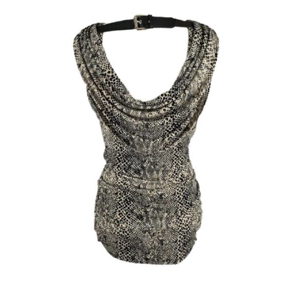 Michael Michael Kors Snakeskin Cowl-Neck Sleeveless Top – Small - Picture 4 of 14